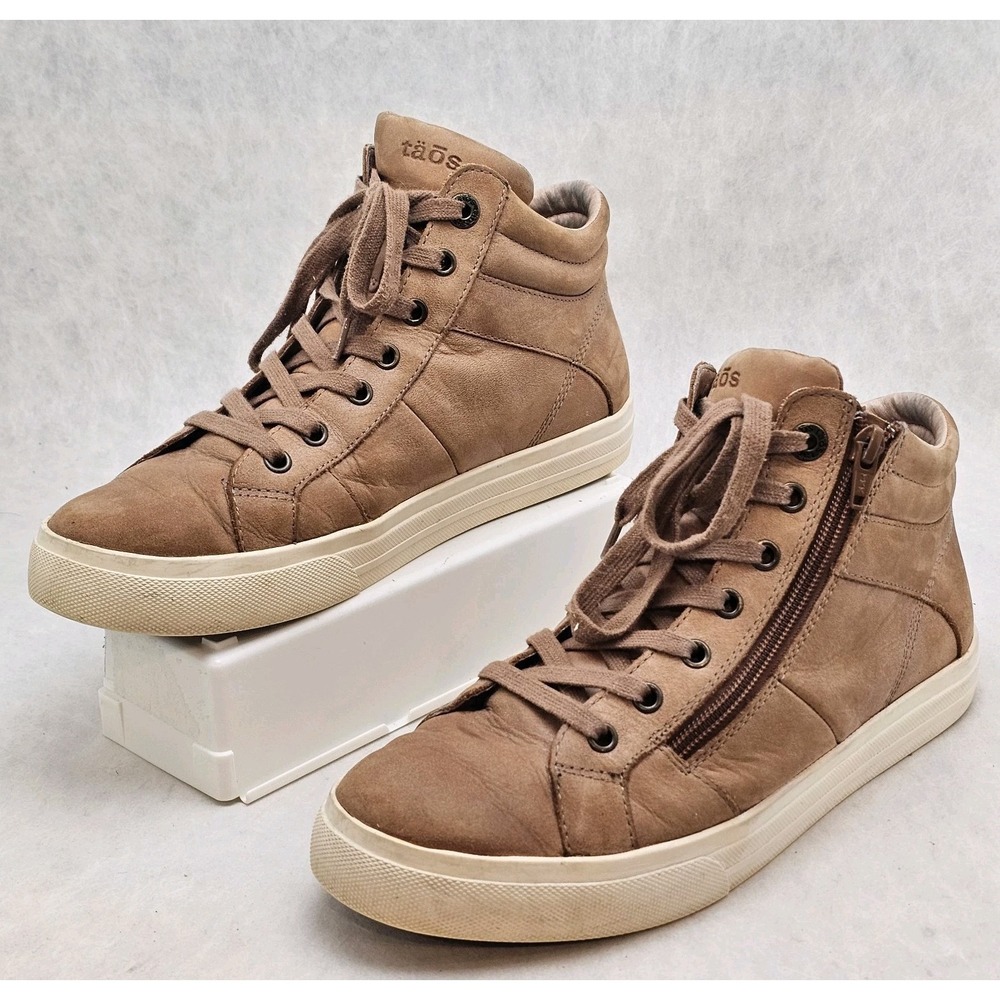 Taos Winner High Top Sneakers Womens 9.5 US Brown Leather Lace Up Casual - Picture 3 of 10